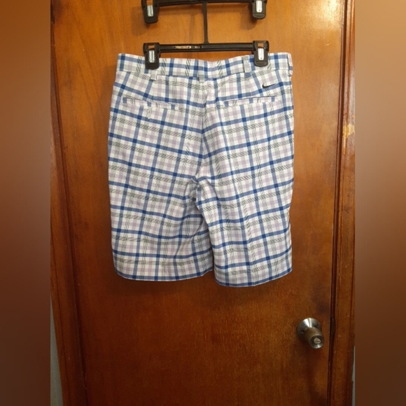 Nike Mens Stripe Golf Shorts Blue Purple Stripe Size 32 M - Picture 3 of 5